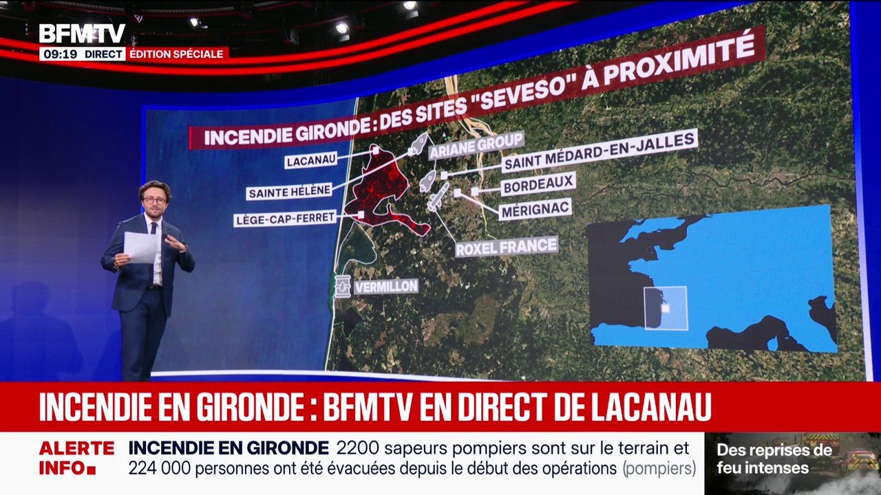 10 sites classés Seveso se trouvent à proximité des incendies en Gironde