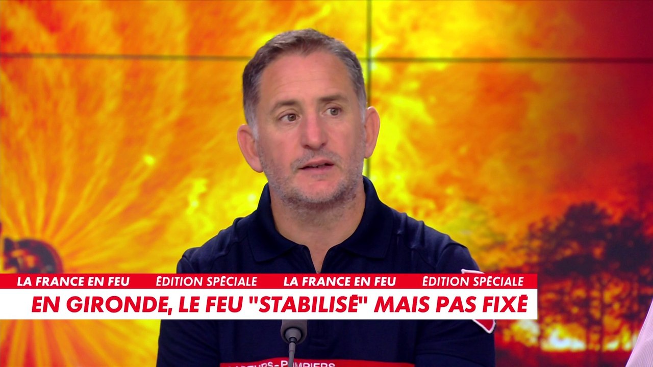 Le Lieutenant David Macri fait le point sur la situation pour le feu de Gironde ce matin