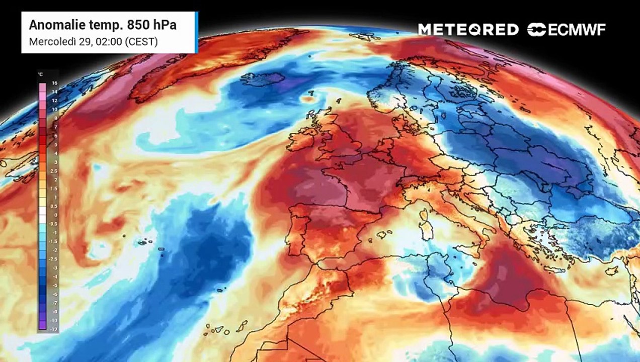 Ondata di calore sull'Europa e l'Italia