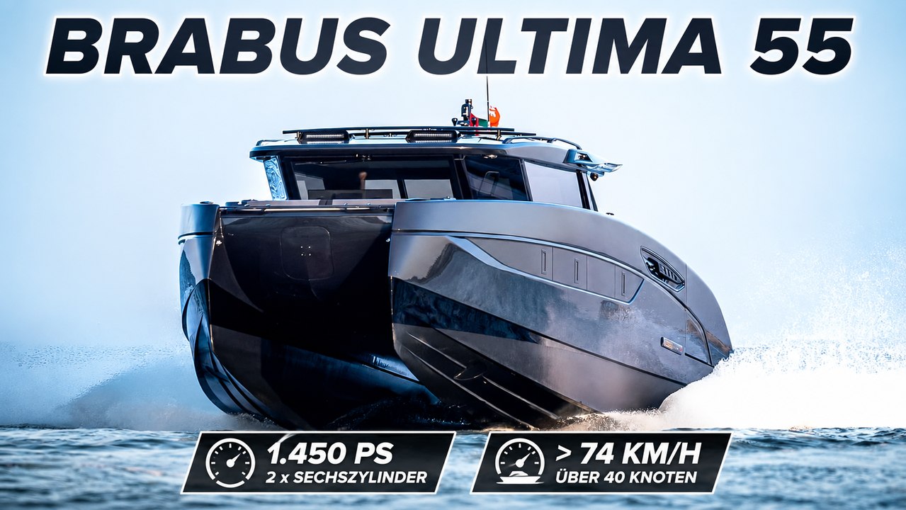 Brabus Ultima 55 zeigt Luxus, Carbon und 1.450 PS auf dem Wasser