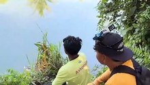 Bersihkan kolam ikan
