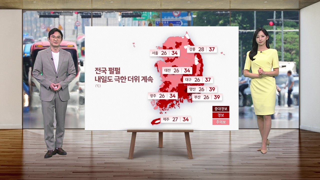 [날씨] 전국 '펄펄'...내일도 극한 더위 계속 / YTN