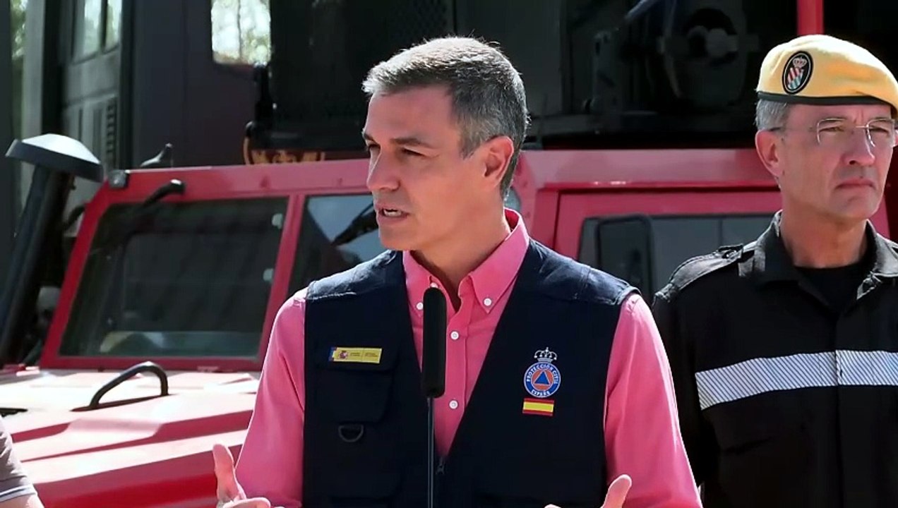 Sánchez: la evolución de los incendios sigue siendo favorable, aunque con máxima prudencia