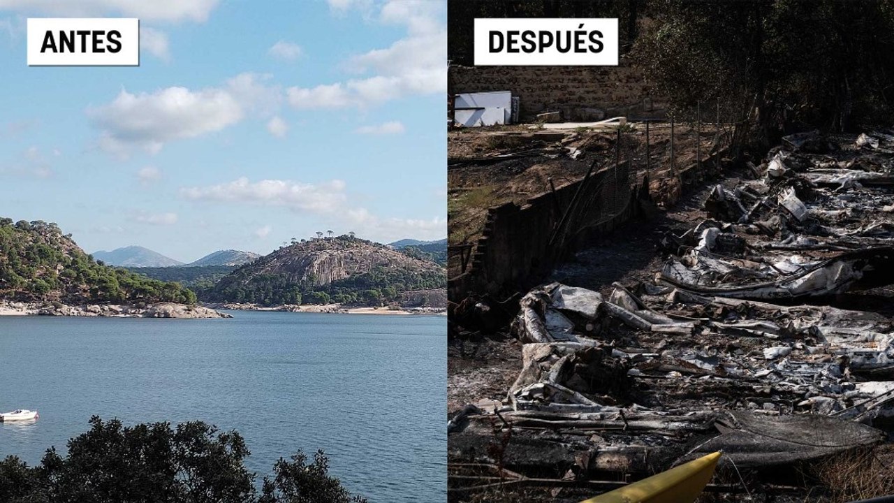 Desolador: el antes y el después del pantano de San Juan tras ser devorado por las llamas