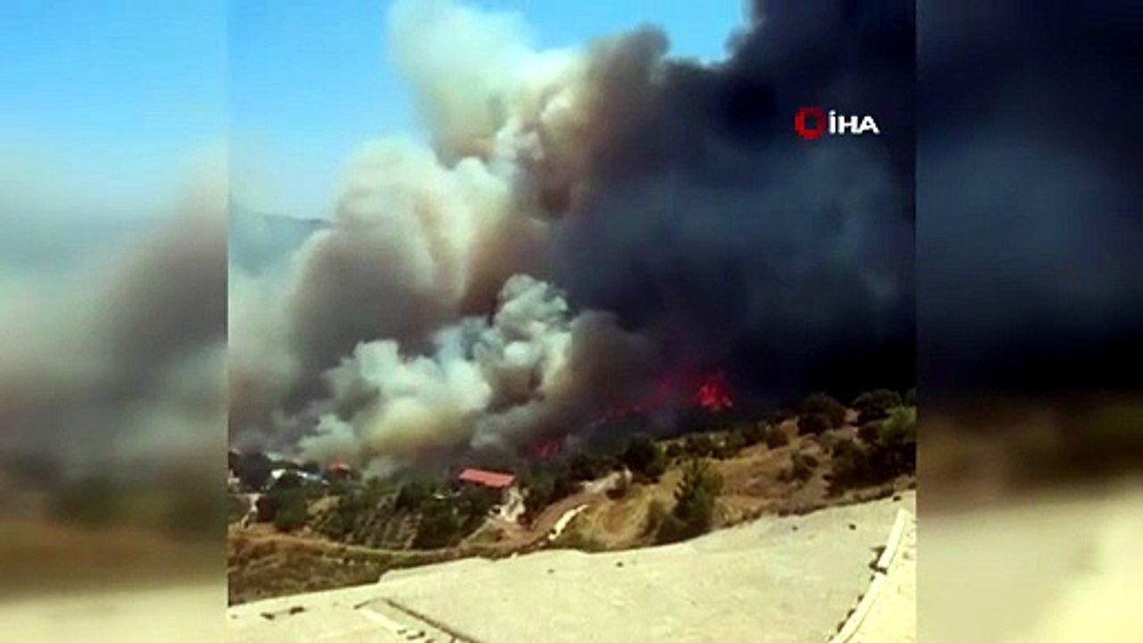 Bir orman yangını da Antalya'da: Alevler yerleşim yerlerini tehdit ediyor!