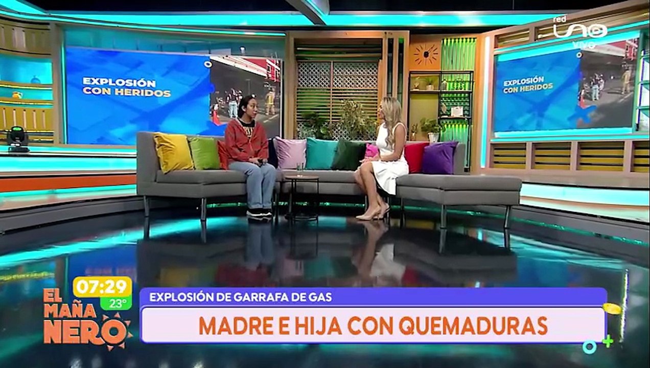 Madre e hija con quemaduras