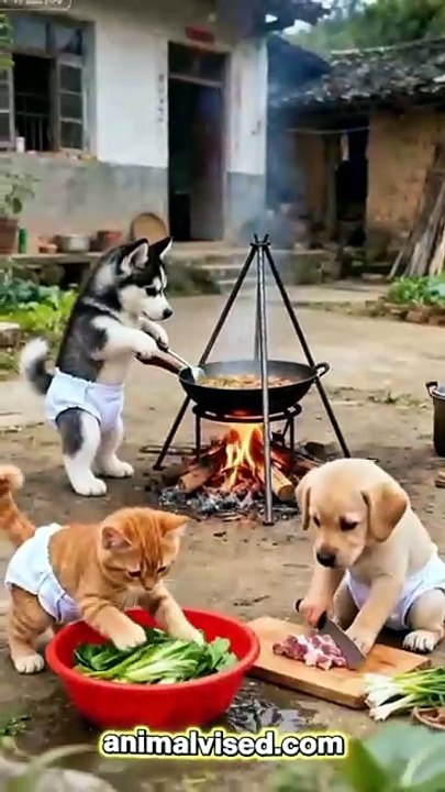 Cat vs Dog Video 🐱🐶 | Funny AI Pet Battle & H...