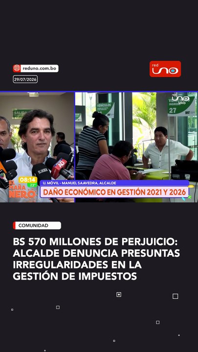 Alcalde denuncia presunta manipulación irregular de impuestos y un daño económico de Bs 570 millones a Santa Cruz