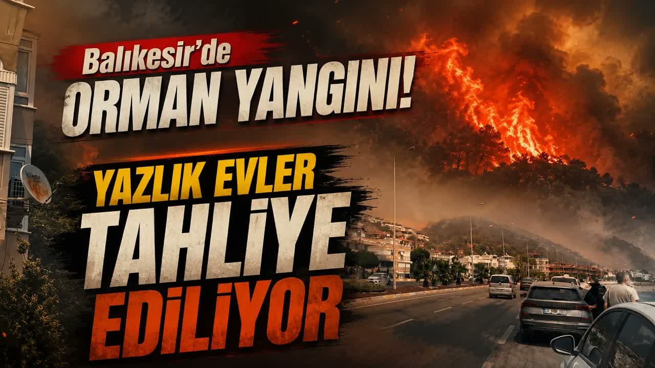 Balıkesir Altınoluk'ta Yangın Kabusu: Alevler Evlere Yaklaştı!