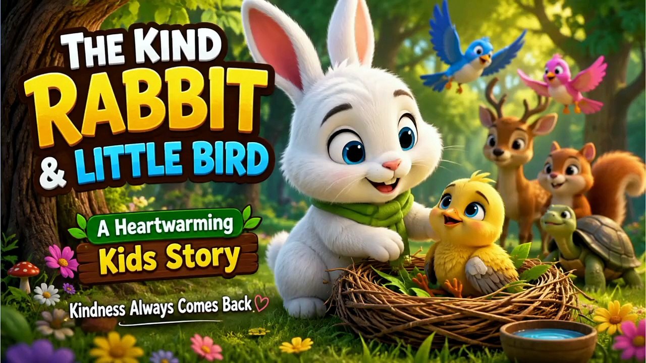The Kind Rabbit & Little Bird | Heartwarming Kids Story | Family Animation