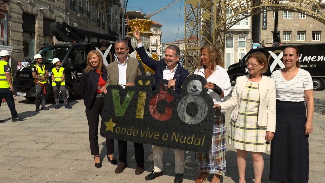 Vigo inicia el montaje de su Navidad