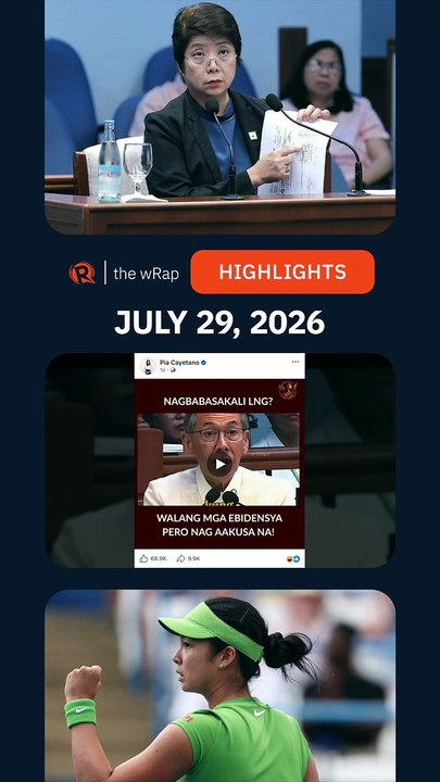 Today’s headlines: Sara Duterte impeachment, Pia Cayetano, Alex Eala | The wRap | July 29, 2026