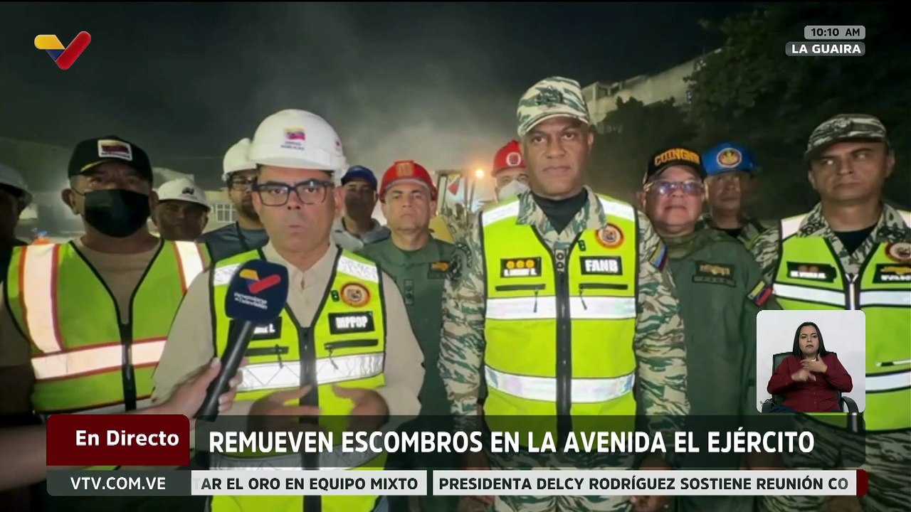 Efectivos del Plan Despeje Digno y Seguro se encuentran removiendo escombros en La Guaira