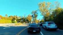 Driving Mulholland Drive to Hollywood Boulevard Los Angeles Drive 4K
