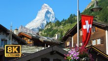 Zermatt, Switzerland Walking Tour with Epic Matterhorn Views in 8K