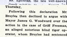 Thursday, 17th July 1913 Mayor and Broyles in War of Words