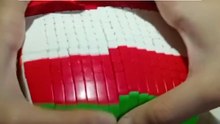 Making SOUTH KOREA Flag on a GIANT Rubik's Cube 🇰🇷