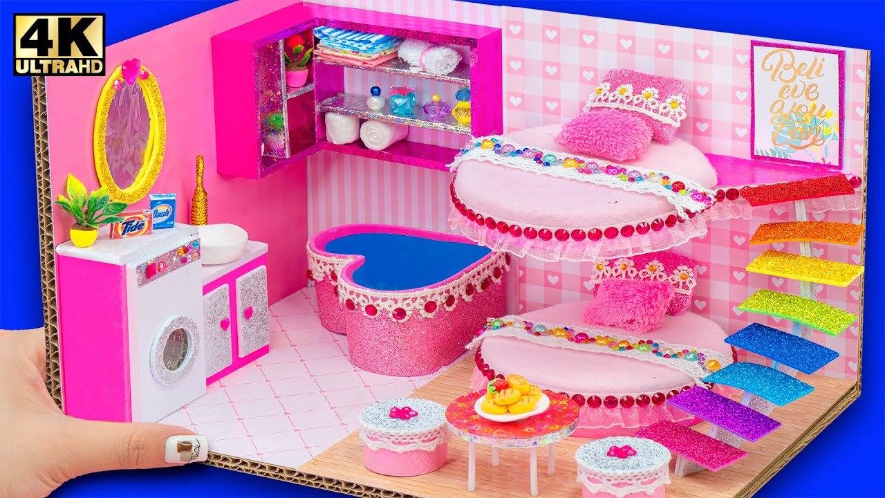 HOW TO MAKE ❤️ DIY MINIATURE HOUSE ❤️ Build Bun...
