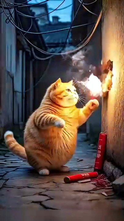 Yellow Cat Funny Clip