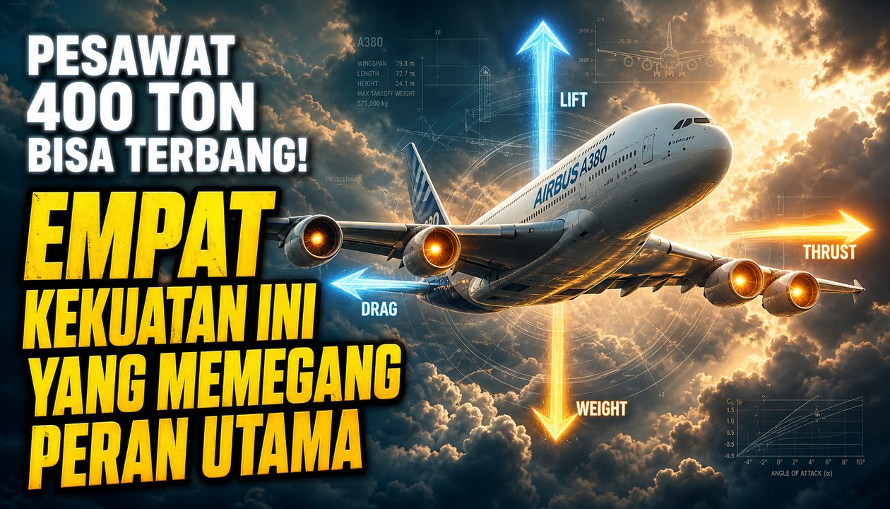 Kok Bisa Pesawat Ratusan Ton Melayang? Ini Rahasia Empat Kekuatan Utamanya