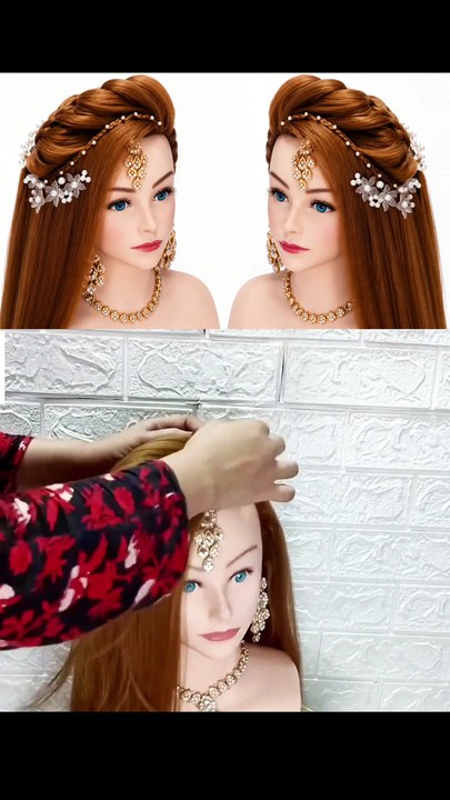 Front hairstyle in open hair #hairstyling #hairtutorial #hairstyles #hairstyle #easyhairstyles