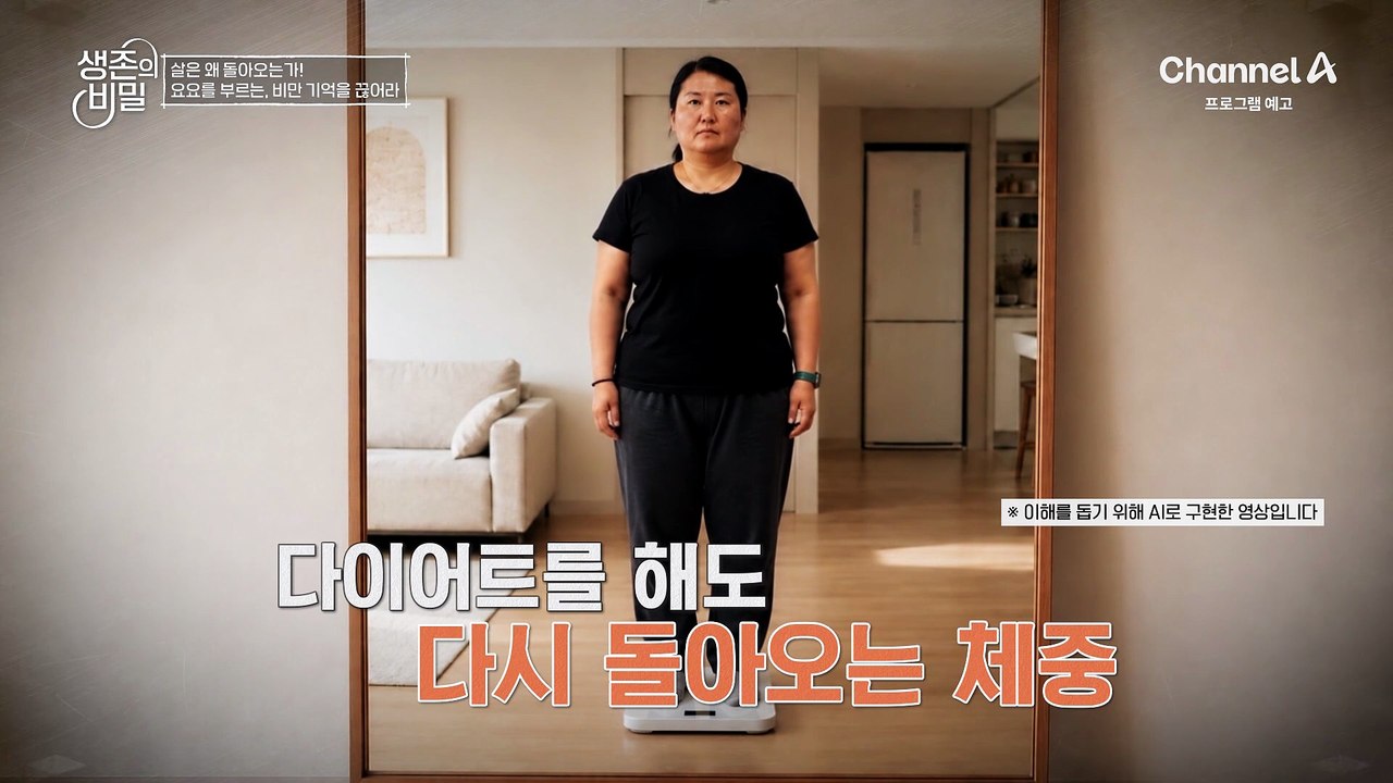 [예고] 매일 운동하고 샐러드만 먹는데도 왜 살은 다시 돌아올까?! 반복되는 요요에서 벗어나려면 비만 기억을 지워야 한다?