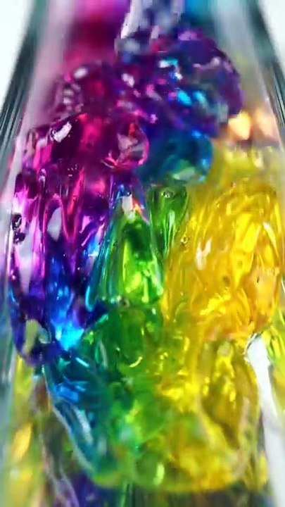 Colorful Jelly Flowing Through Channels ASMR | Smooth Satisfying Jelly Motion | Original Sound