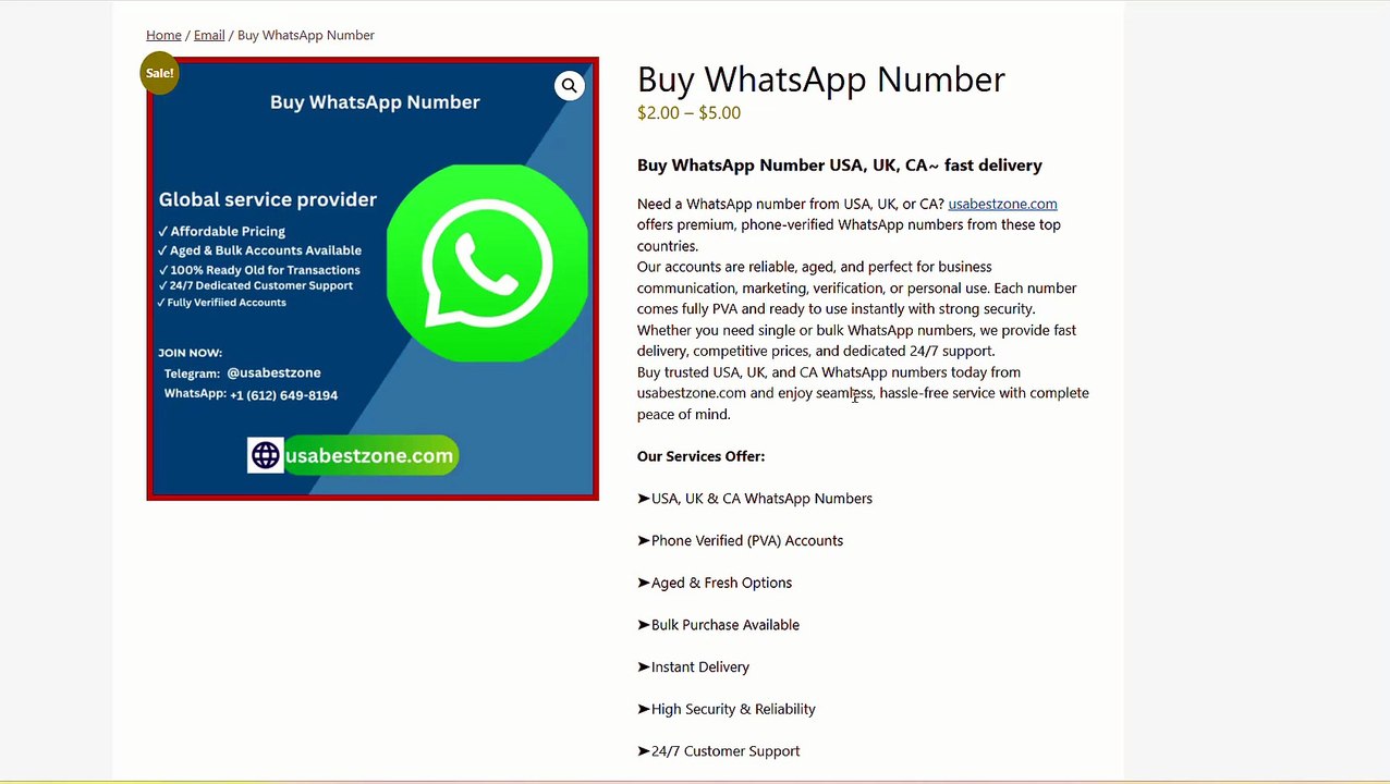 Buy WhatsApp Number USA, UK, CA – Fast Delivery 2026