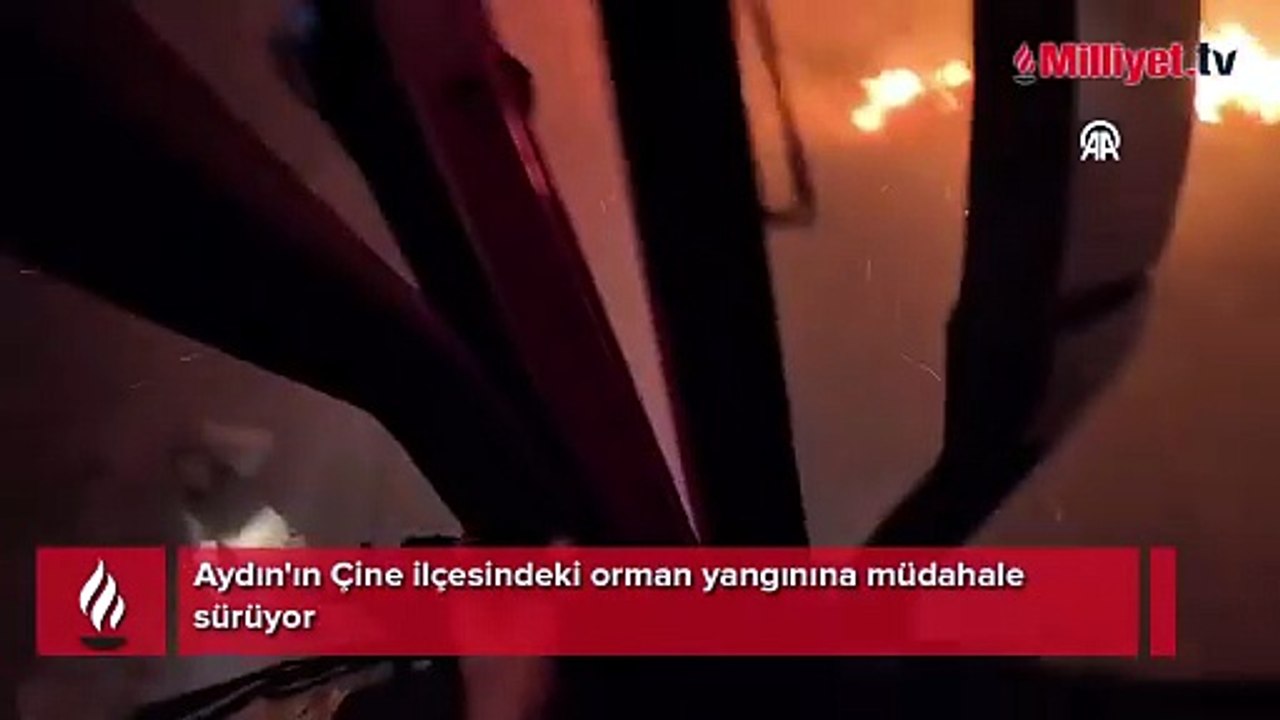 Aydın'ın Çine ilçesindeki orman yangını sürüyor!