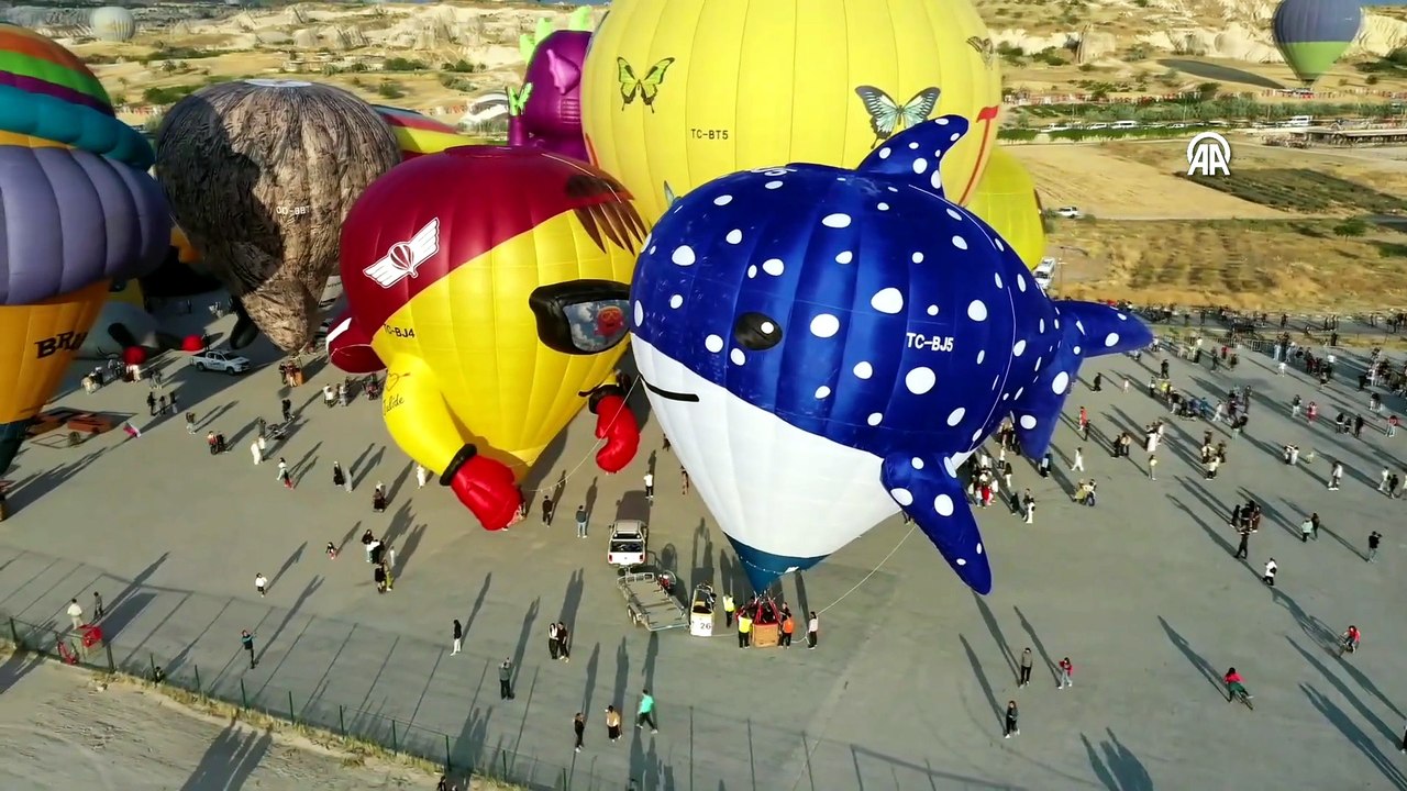 Kurt, baykuş, ahtapot... Kapadokya Balon Festivali coşkuyla başladı