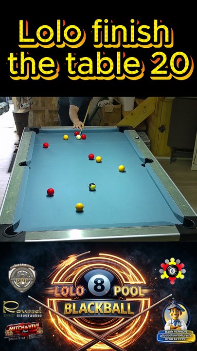 Lolo finish the table 20 #8pool #blackball #bil...