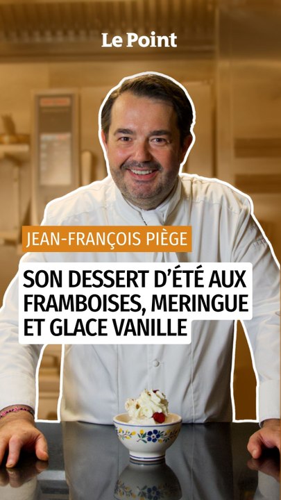 Jean-François Piège : son dessert aux framboises et à la meringue