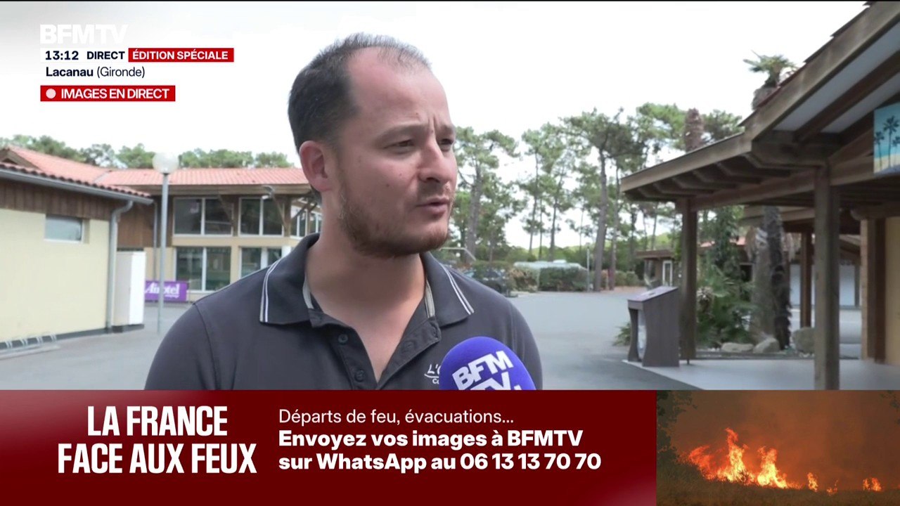 "On est ravi": Vincent, directeur d'un camping à Lacanau, se réjouit du retour possible des vacanciers évacués