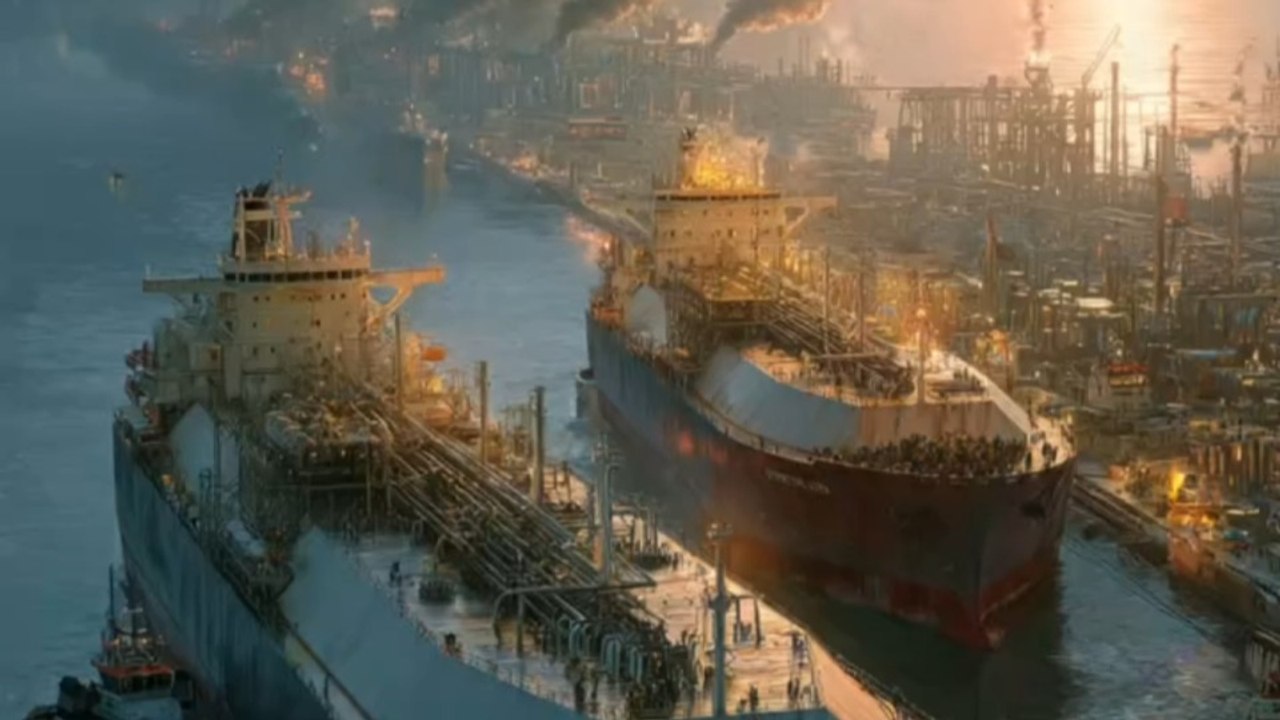 Shocking: Drone Attack Causes Fire on Gas Ships at Egypt's Mediterranean Port | Damietta LNG Crisis
