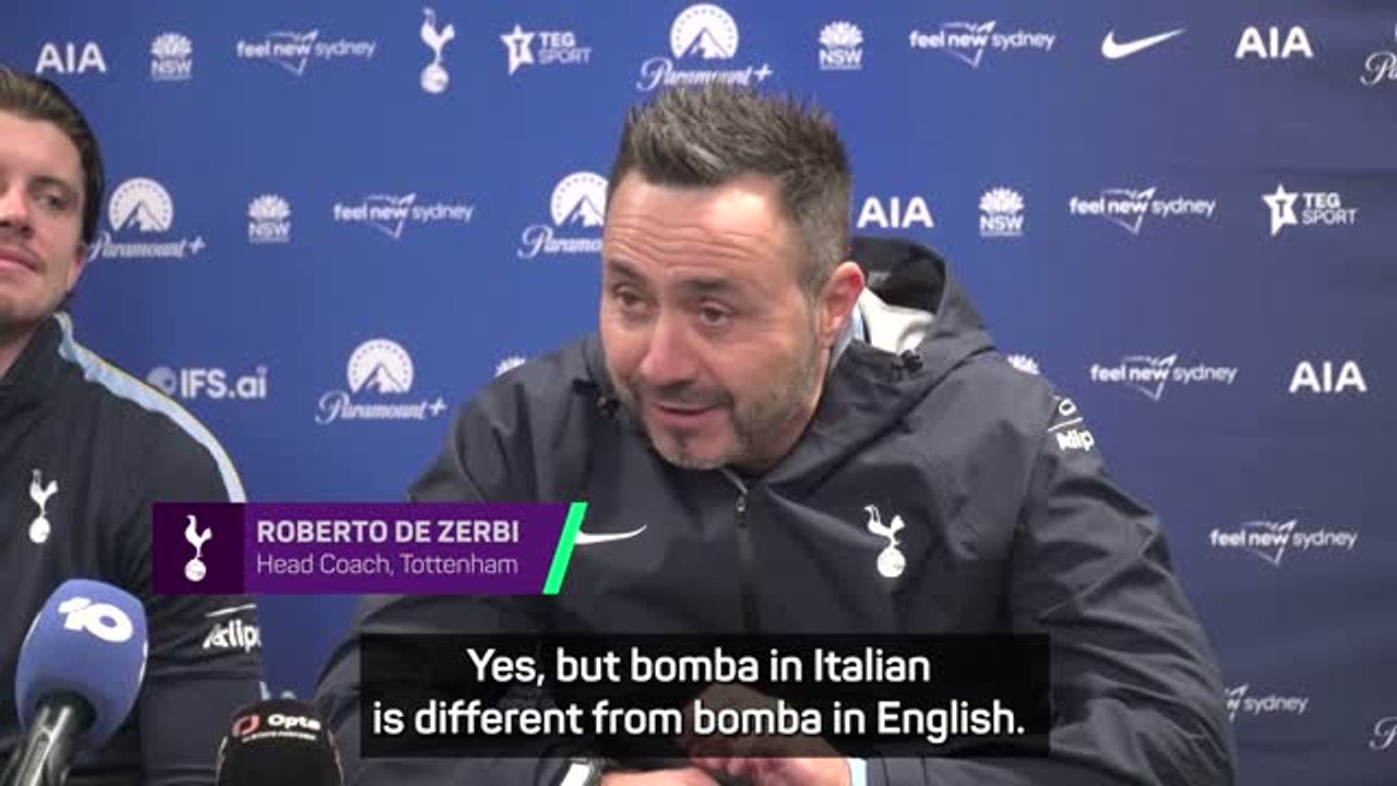 What did De Zerbi mean by Spurs' 'bomba' transfer claim?
