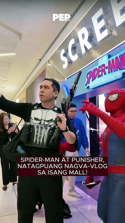 Spider-Man at The Punisher, nagva-vlog sa isang mall! | #PEPCoverage
