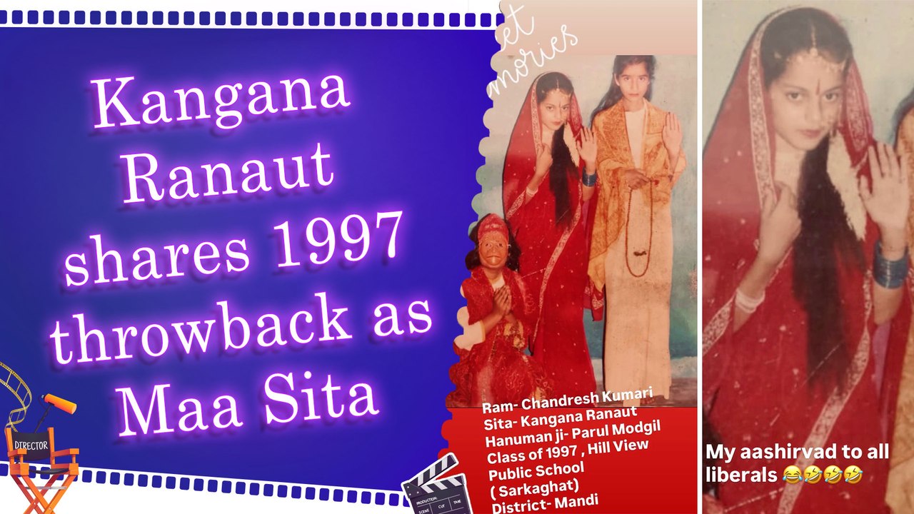 Kangana Ranaut shares childhood photo as Maa Sita from 1997 school Ramayana play