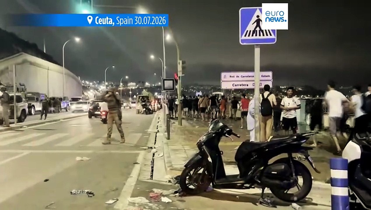 At least 60,000 migrants cross into Spanish territory of Ceuta from Morocco in a single day