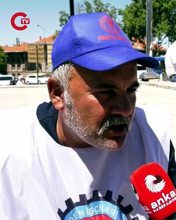 Doruk Madencilik işçileri, Ulus Meydanı'nda eylemlerini sürdürüyor Bu şirket bizi sosyal hizmetlere mahkum bıraktı
