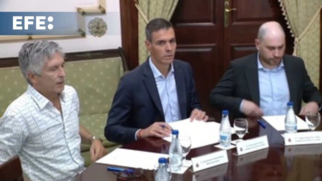 Pedro Sánchez asiste a la reunión de coordinación en Ceuta