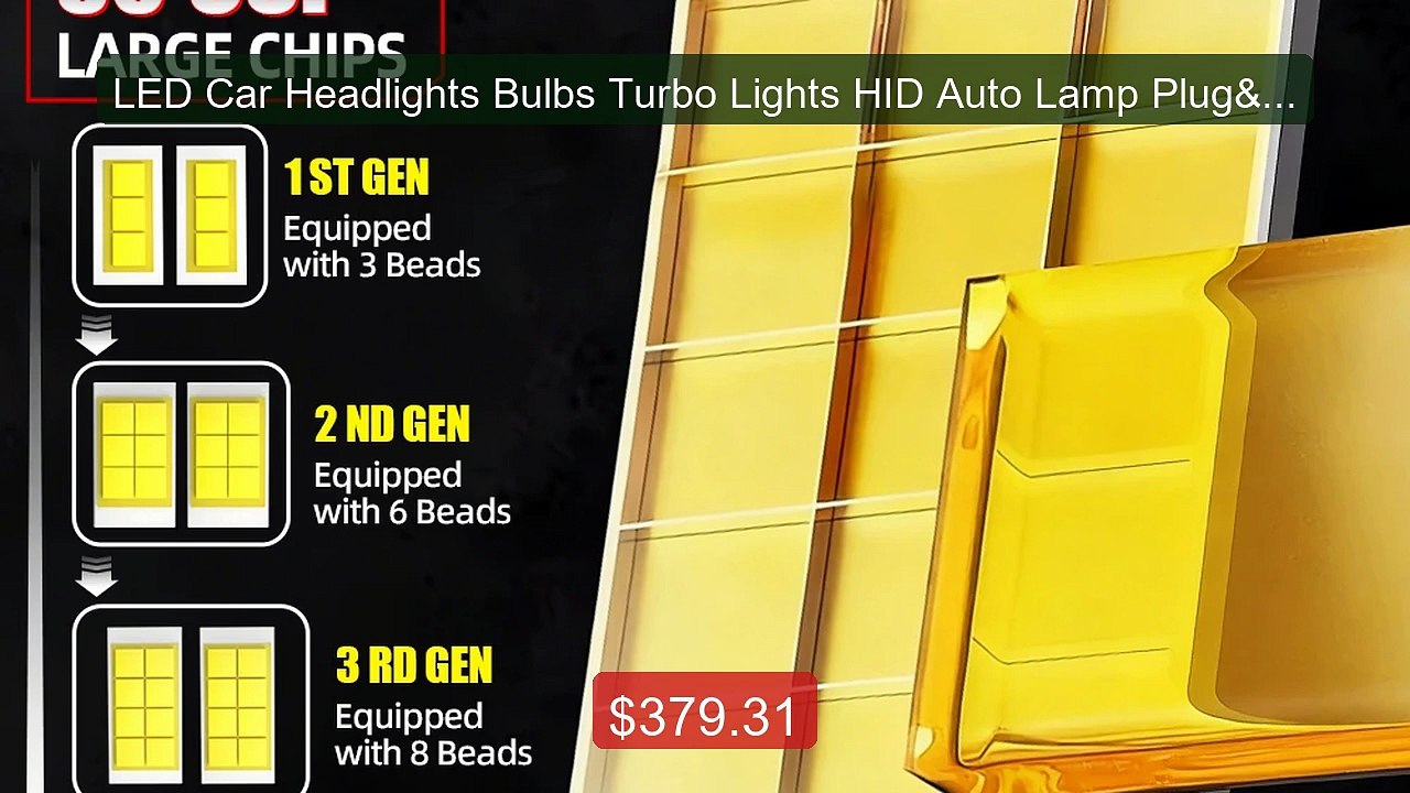 LED Car Headlights Bulbs Turbo Lights HID Auto...
