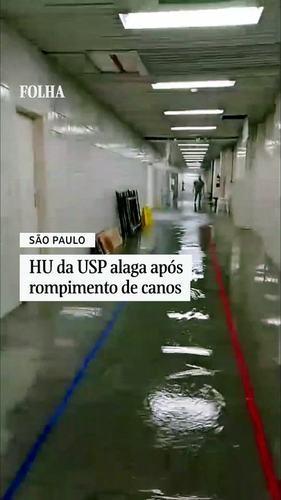 HU da USP alaga após rompimento de canos