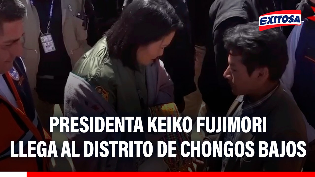 Presidenta Keiko Fujimori llega al distrito de Chongos Bajos
