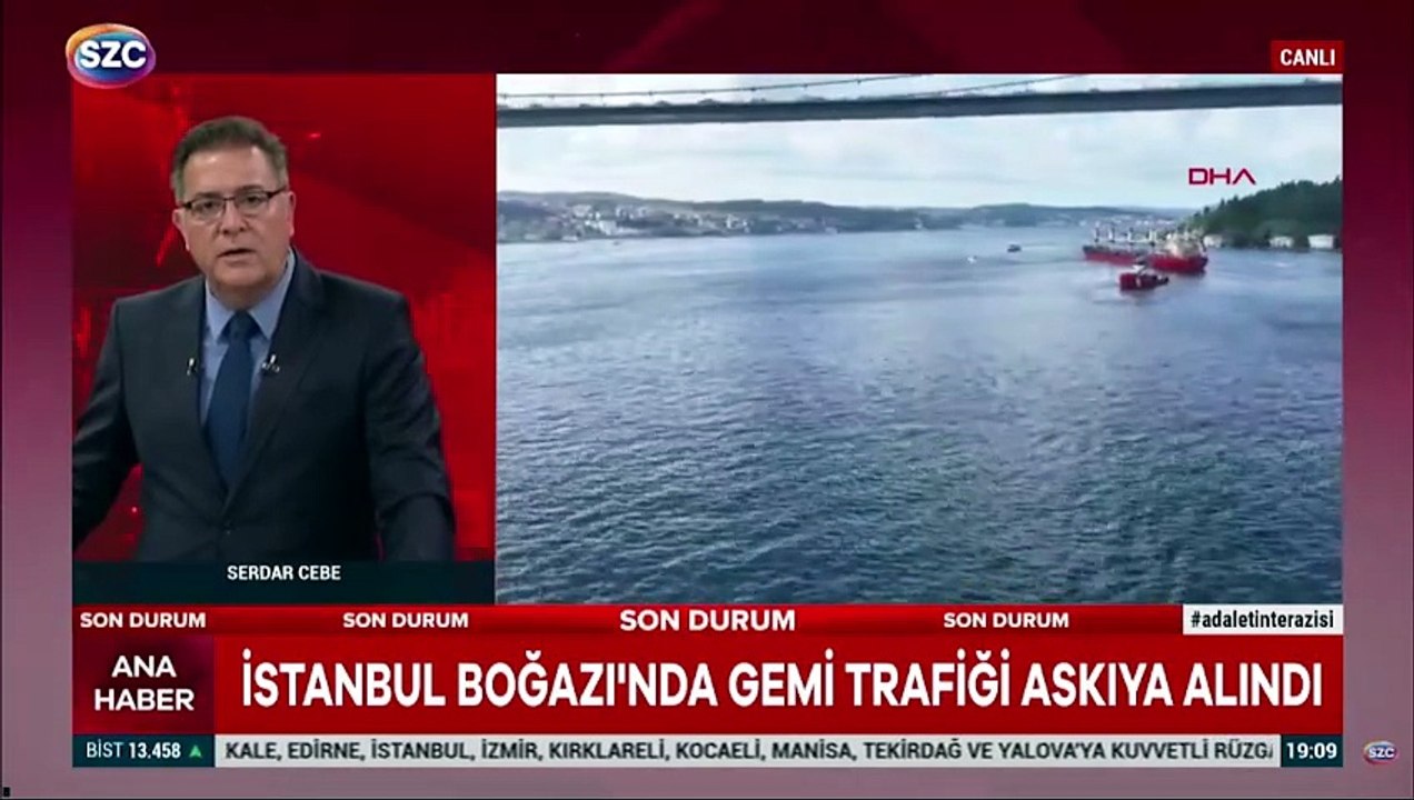 İstanbul Boğazı'nda gemi trafiği askıya alındı