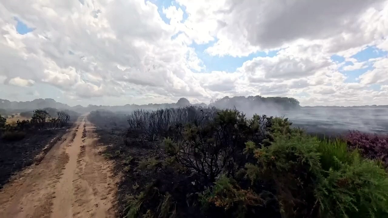 Fire crews tackle fire near Colchester in Essex
