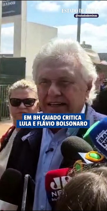 Caiado critica Lula e Flávio Bolsonaro em evento em BH