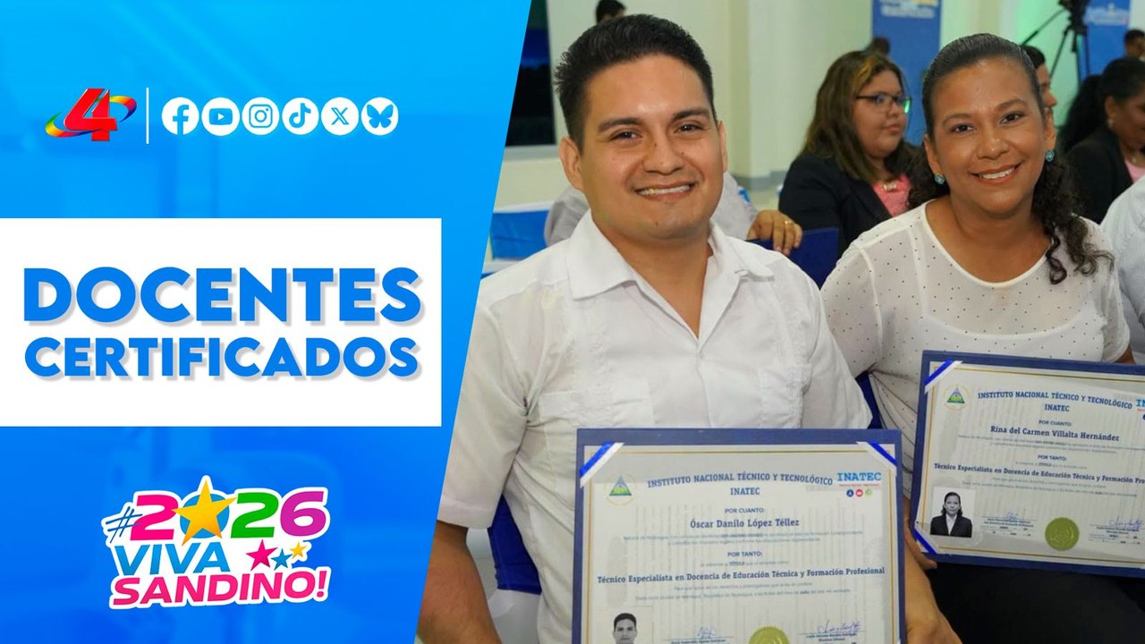 🎓 INATEC certifica a 487 docentes para fortalecer la educación técnica en Nicaragua