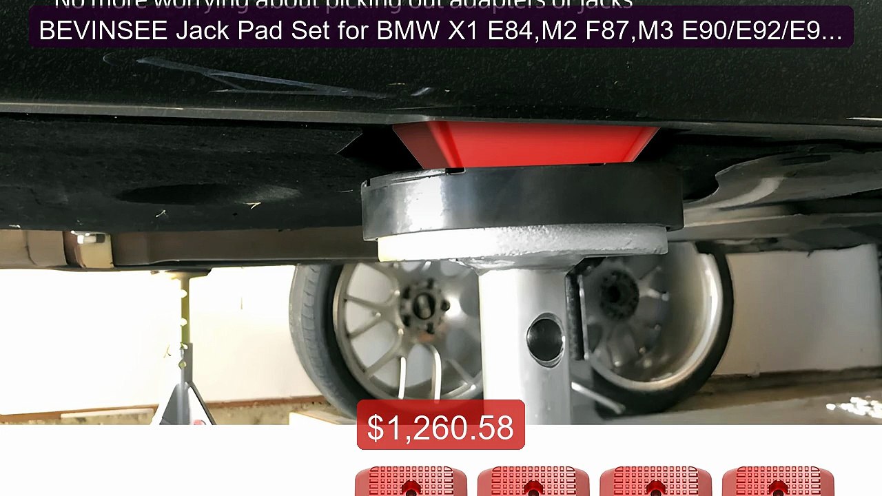 BEVINSEE Jack Pad Set for BMW X1 E84,M2 F87,M3 E90/E92/E93/F80... -- Hot Deal 2026 | Limited Offer!