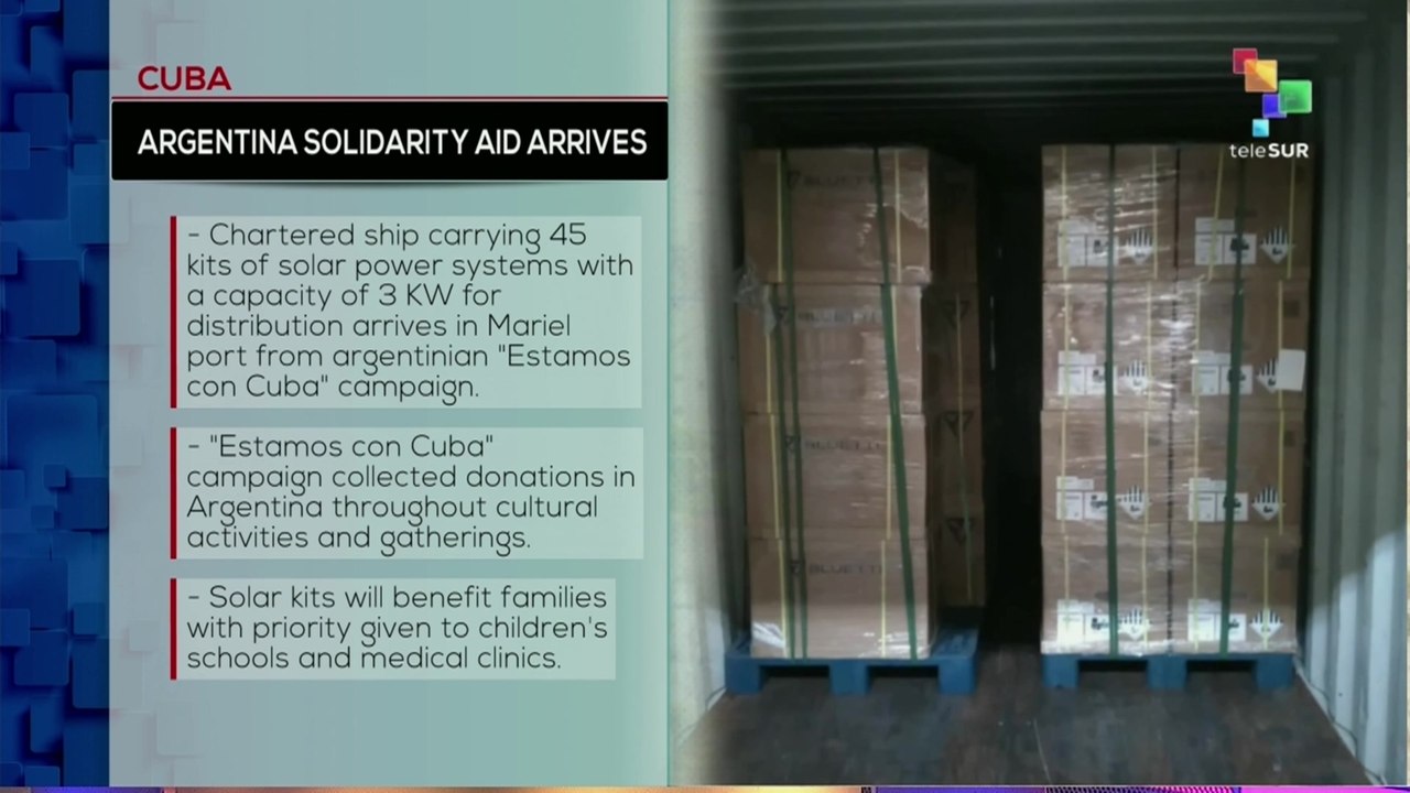 Cuba | Argentina solidarity aid arrives