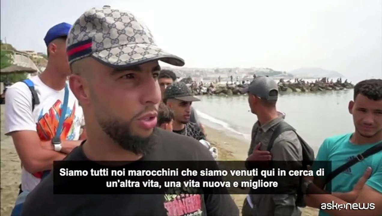 I migranti di Ceuta: "Siamo venuti qui in cerca di una vita migliore"